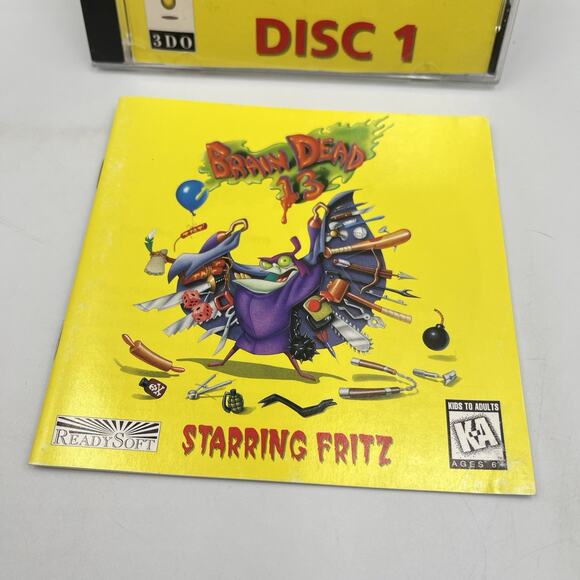 Brain Dead 13 Panasonic 3do Video Game Disc 1 Authentic Tested Adult - Picture 5 of 9